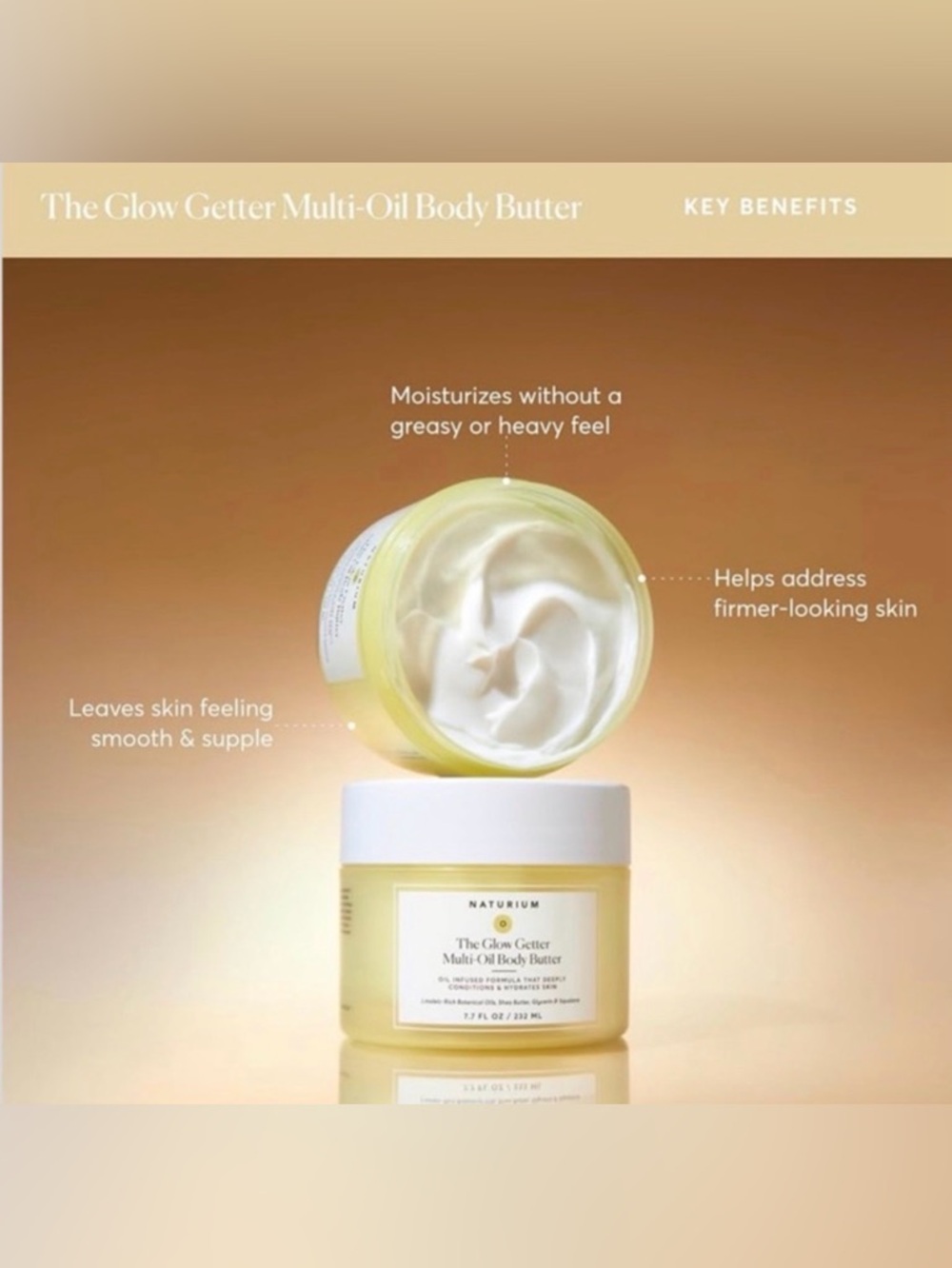 Naturium The Glow Getter Multi-Oil Body Butter — Creamy Yellow - Picture 4 of 5